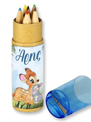 Bambi Deer Colored Pencils 6 Pieces in Kraft Box New