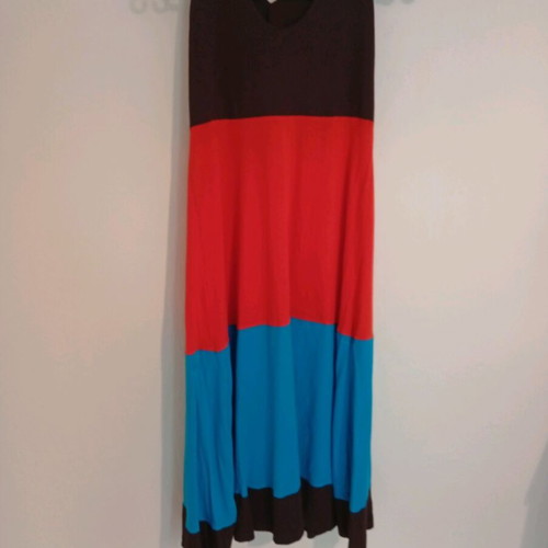 Summer dress women's like new, blue and red, size M