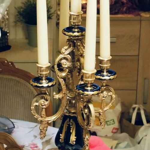 Neoclassical Limoge candlestick five holders like new