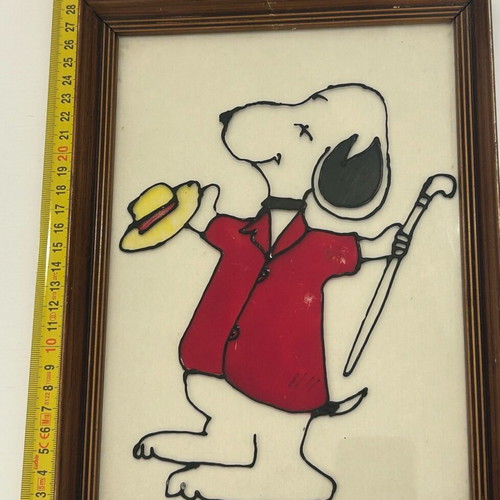 Vintage κορνίζα Snoopy μεταχειρισμένη σε καλή κατάσταση