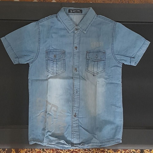 Boy's set 8 years used with denim shirt and cargo pants
