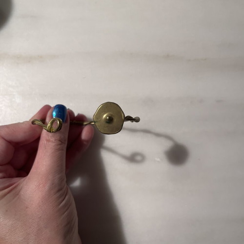 Handcrafted adjustable brass bracelet
