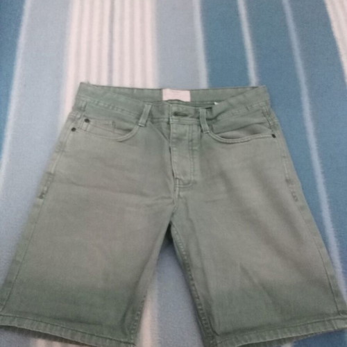 Bershka jean bermuda shorts used, size M, green