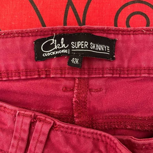 Clockhouse women's super skinny jeans 42K like new, red