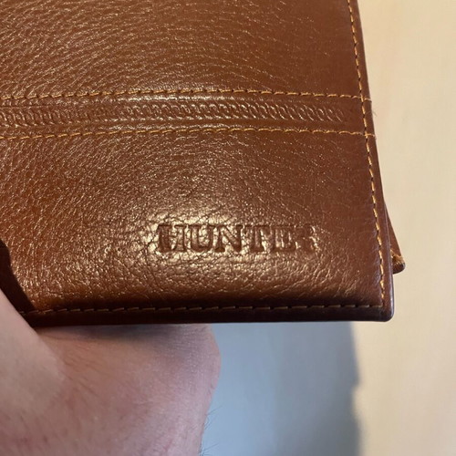 Hunter brown wallet like new, genuine