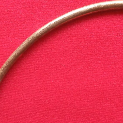 Vintage style Art Nouveau necklace used, bronze with zirconia