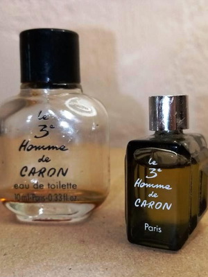 Le 3ème Homme by CARON vintage perfumes used, set of 2 bottles