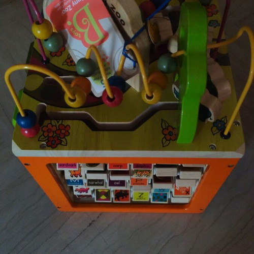 Zany Zoo wooden activity cube