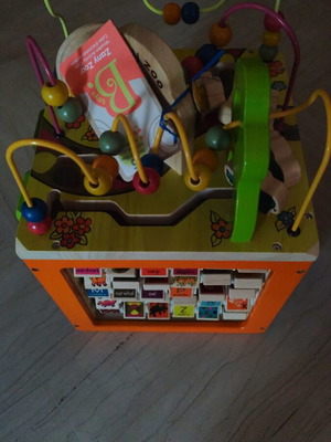 Zany Zoo wooden activity cube