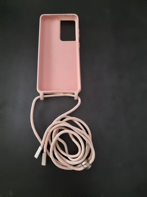 Samsung Galaxy S21/Ultra case with pink cord like new