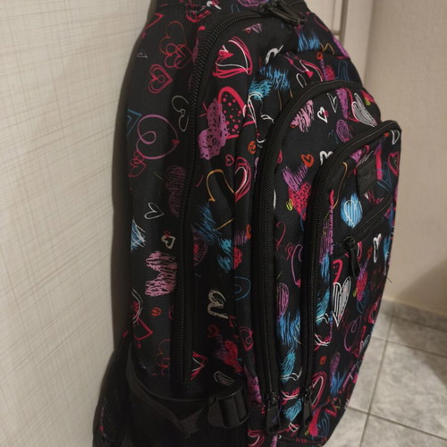 School backpack with multiple compartments