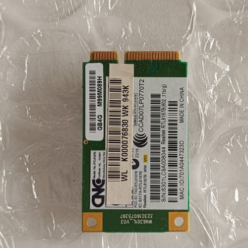 Wi-Fi Laptop Card Realtek RTL8187B Mini PCIe like new
