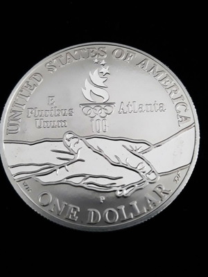 Ασημένιο νόμισμα 1 Dollar 1995 Atlanta Olympics σαν καινούργιο