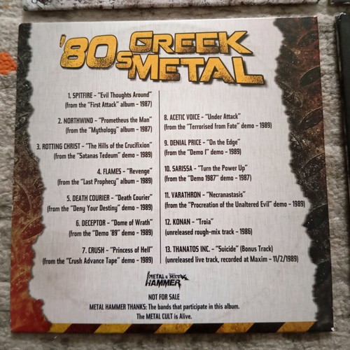 Hammer CDs like new, pack of 4, rock