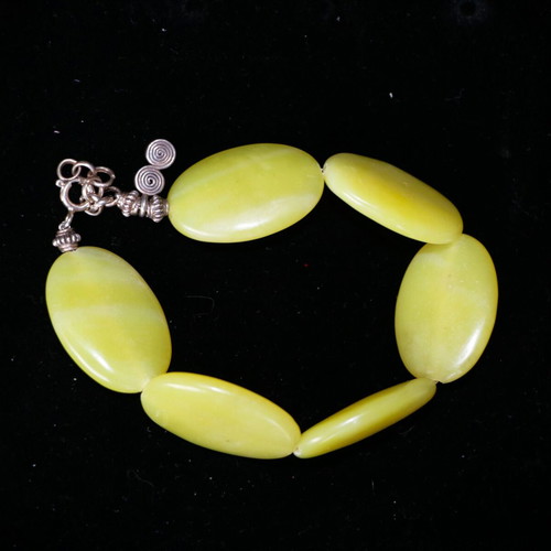 Bracelet genuine agate and 925 sterling silver new