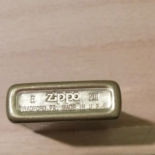 Zippo brass lighter used with engraved design