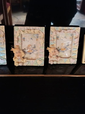 Set of 4 baby photo frames, 3 vertical and 1 horizontal