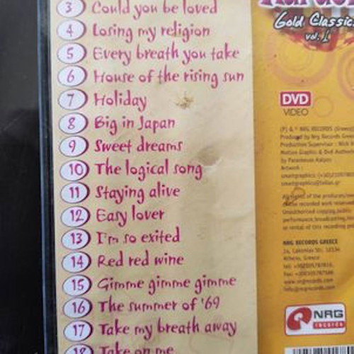 Karaoke -Ta Ntoueta- used 2DVD Gold Classics vol.1