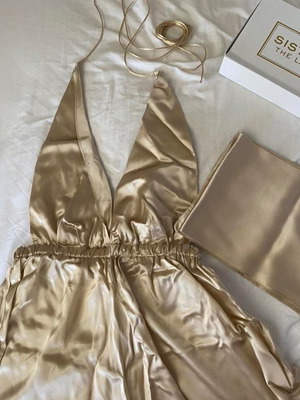 Μεταξένια φόρμα sisters the label multi-way champagne καινούργια