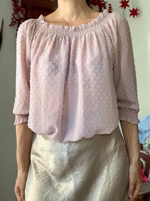 Blouse Mango used, size S, dirty pink color