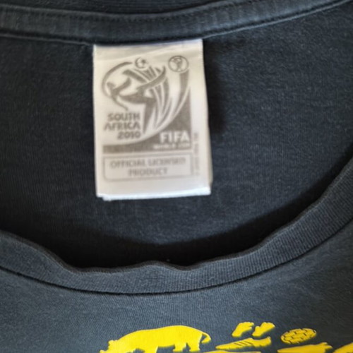 Adidas World Cup 2010 South Africa T-shirt used, size M, black and yellow