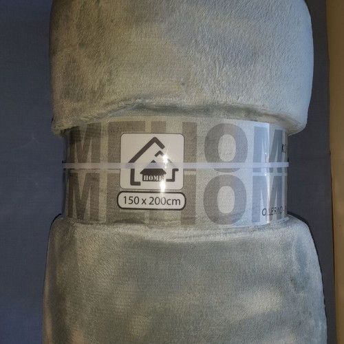 Grey velour blanket 150x200 cm, polyester
