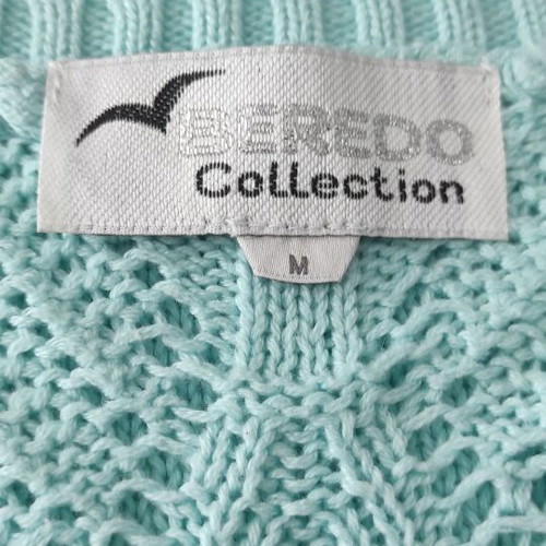Knitted blouse turquoise like new with decorative stones size M