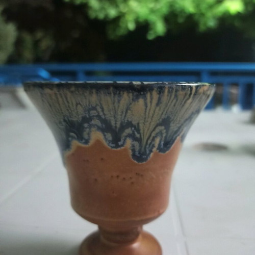 Pythagoras cup like new, clay with ancient Greek design