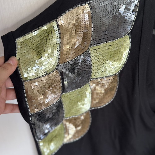 Short dress with colorful sequins like new, size M