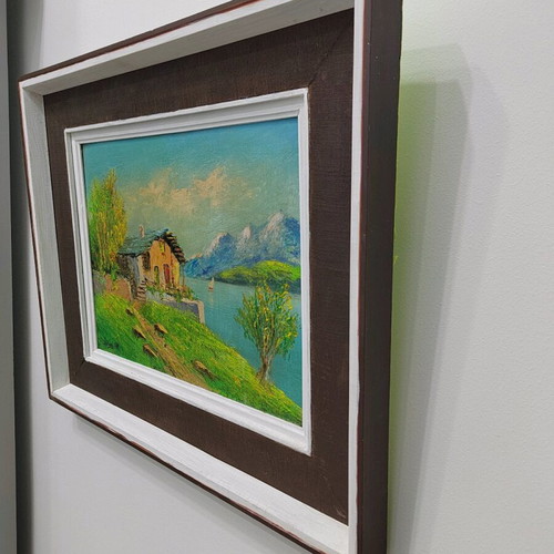 Painting used 58x48 cm framed signed
