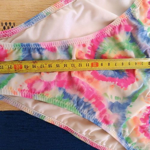 Tortue girls' bikini swimsuit used, colorful tie-dye, size 8 years