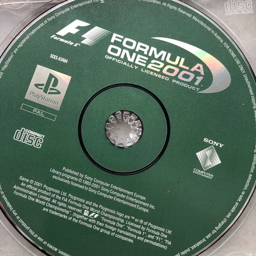 Formula One 2001 PlayStation game used