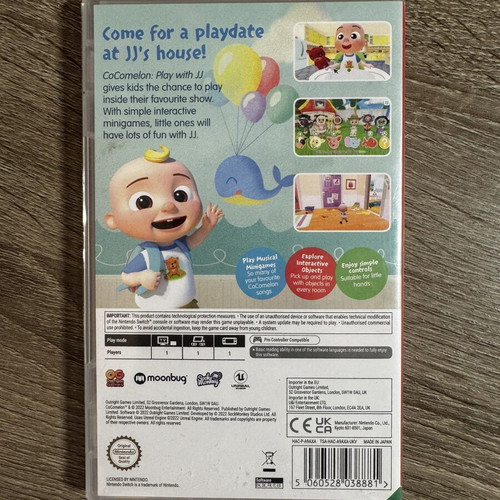 Nintendo Switch CoComelon: Play with JJ like new, complete with case