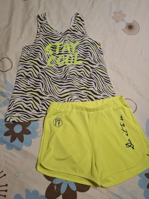 Sprint summer set for girls used, colorful shorts and tank top
