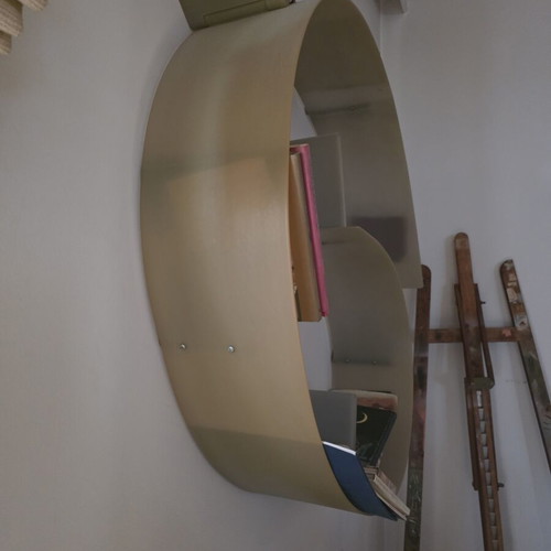 Kartel Bookworm bookshelf by Ron Arad, grey, 3.2 meters, 7 shelves
