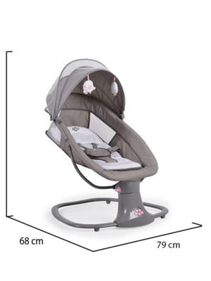 Cangaroo Axel 3 в 1 електрическа бебешка люлка като нова, розова