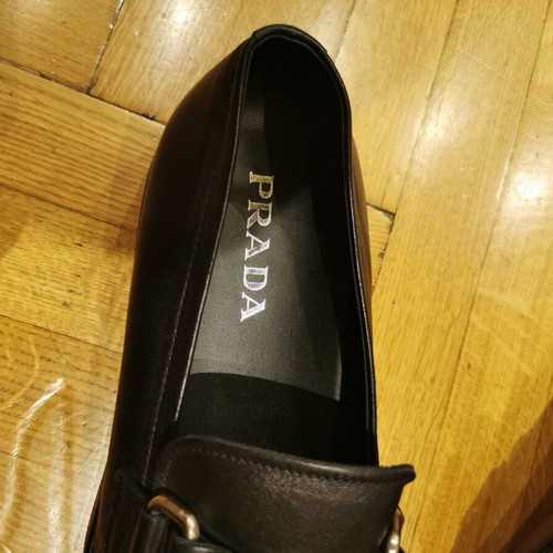 Prada men's shoes like new, size 44.5, black loafers