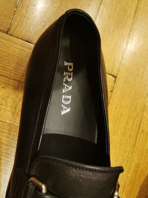 Prada men's shoes like new, size 44.5, black loafers