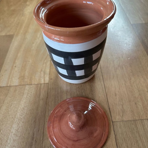 Apostolidis Ceramic Vase with Lid new, 15 cm