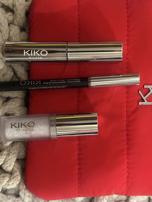 KIKO Eye Set with Bag, Liquid Eyeshadow, Pencil, Mascara New