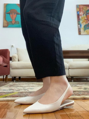 Asos slingback μπαλαρίνες άσπρες μέγεθος 38 μεταχειρισμένες