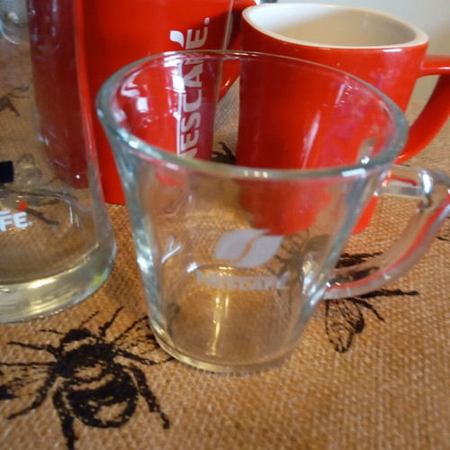 Nescafe glass and cup vintage, like new