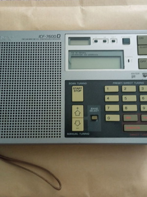 Sony ICF-7600D radio used for repair or spare parts