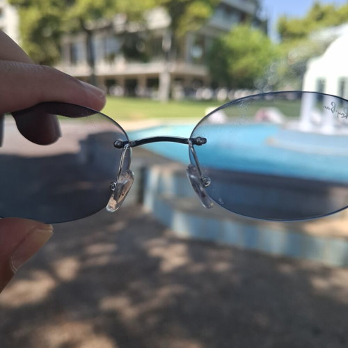 Ray Ban Oval Transitions Sunglasses, blue