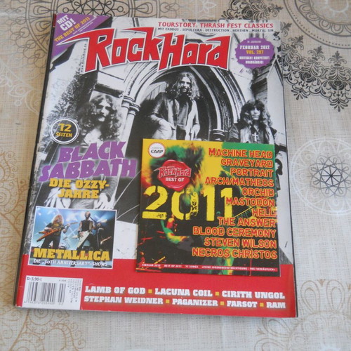 Rock Hard German magazine February 2012 with CD used