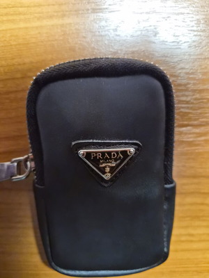Prada black mini wallet pouch