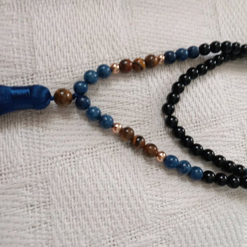 Two long necklaces new, blue