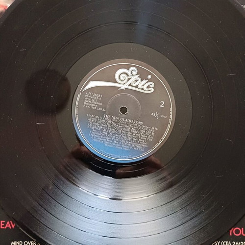 New Gladiators LP used, metal, Epic Records 1985