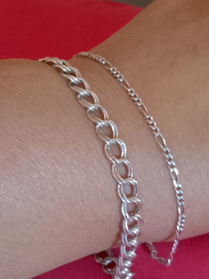 Silver bracelets 925 like new, set of two
