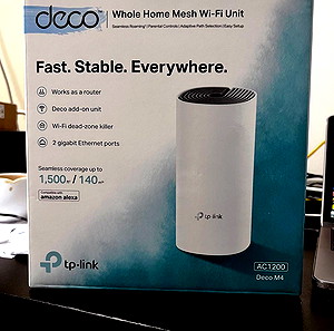 TP-LINK Deco M4 v2 WiFi Mesh Network Access Point Wi‑Fi 5 Dual Band (2.4 & 5GHz)